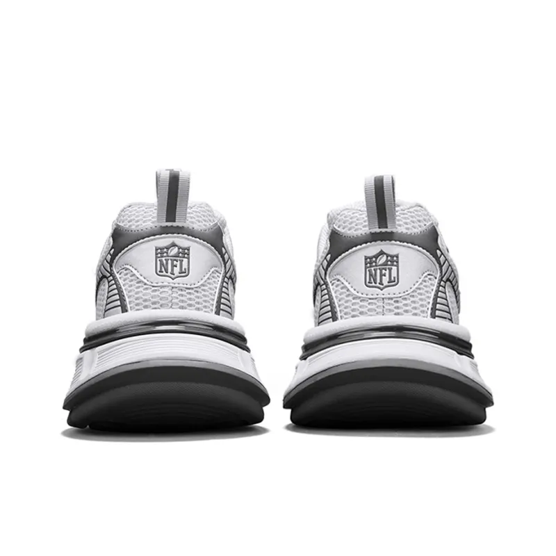 NFL Baltimore Ravens Height Increasing Wear-Resistant Breathable Slip-Resistant Low-Top Chunky Sneakers Unisex Gray-4