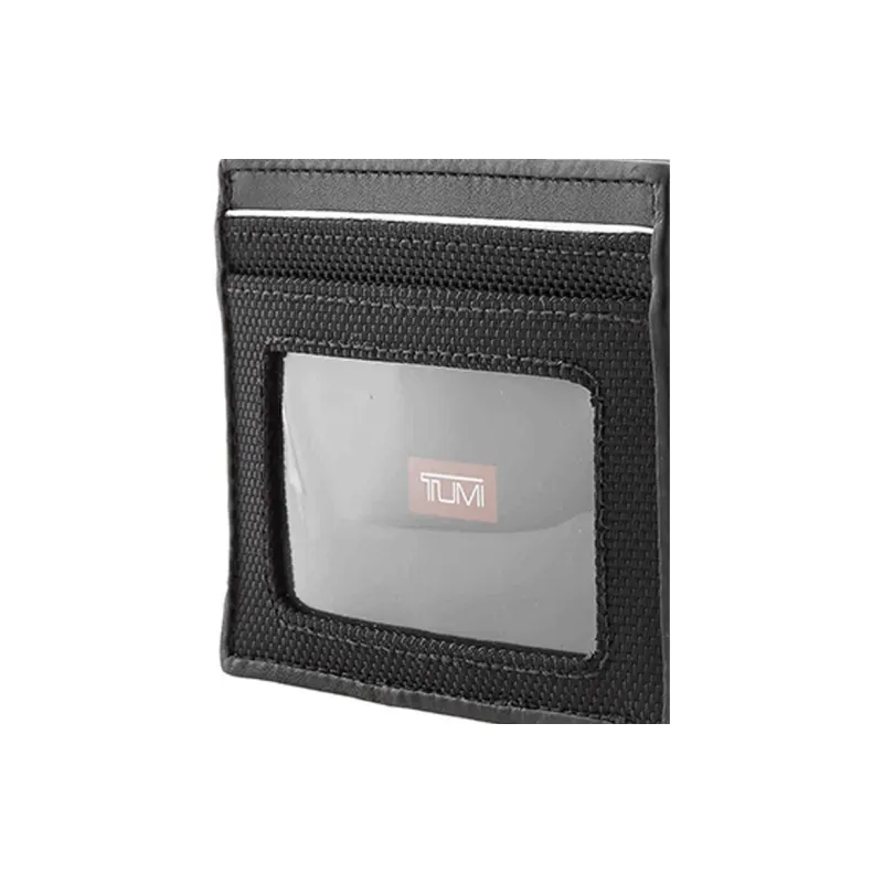 TUMI Alpha Leather Card Holder Men's Black-3