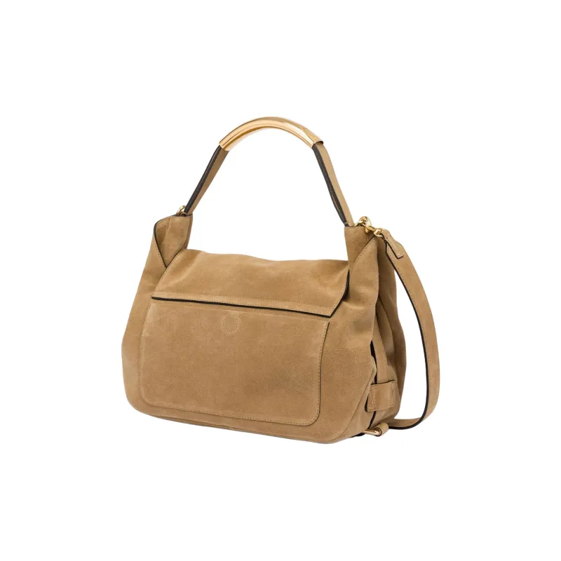 MOSCHINO Handle Me Suede Tote Bag-1