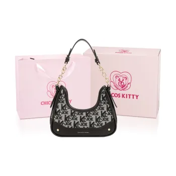 Pivsnu Synthetic Leather Shoulder Bag Women's Black