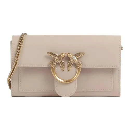 PINKO Smooth Leather Crossbody Bag, Shoulder Bag Women's Light Umber