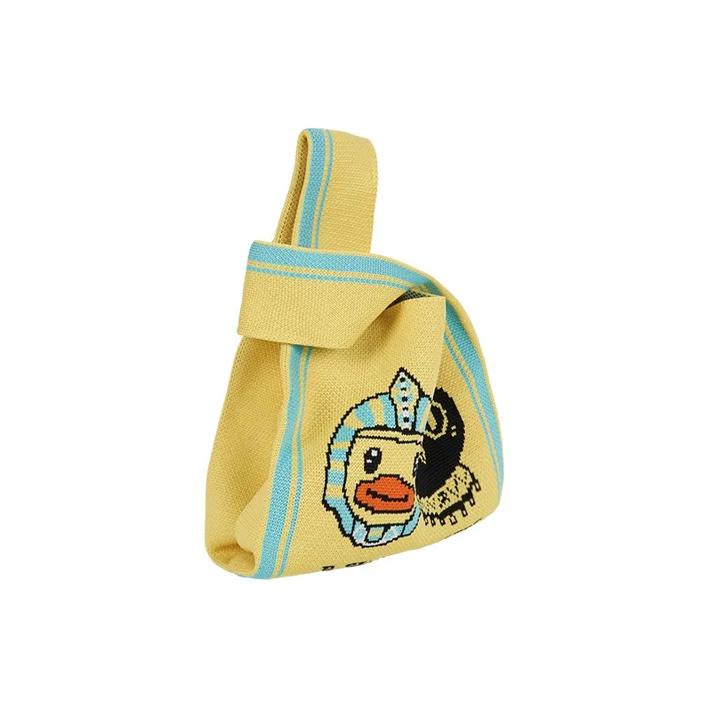 The British Museum Fabric Handbag Regular Unisex Black/Yellow-3