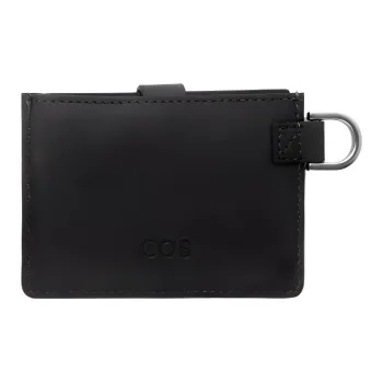 COS Cow Leather Card Clip Card Holder Regular Men's Black