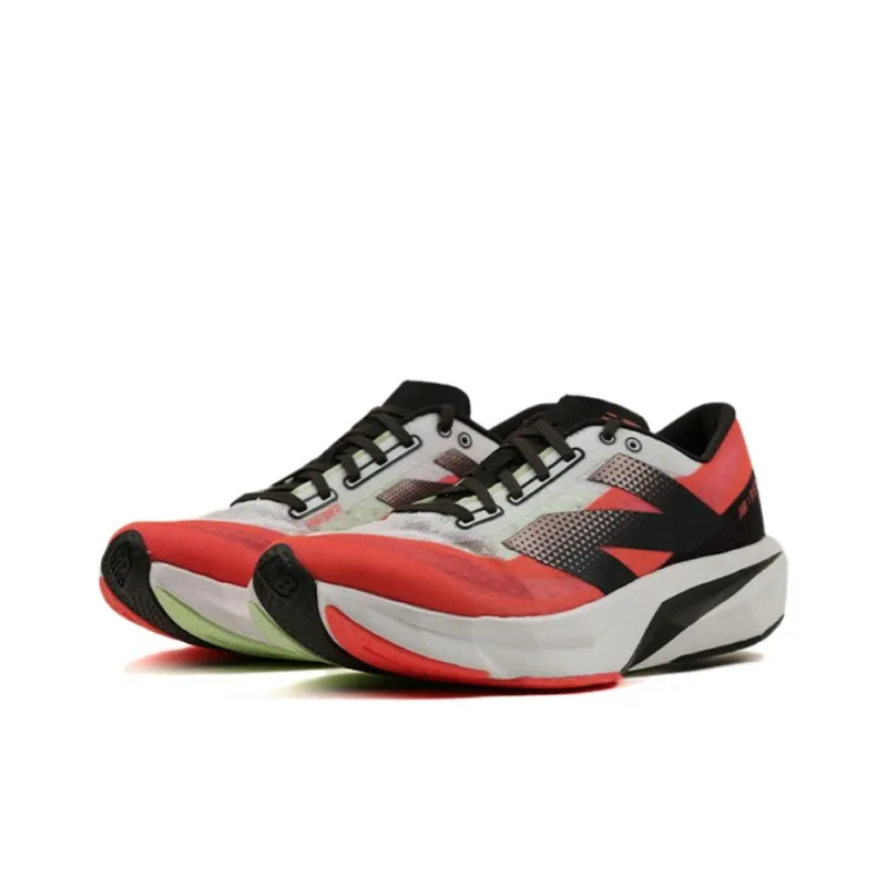 New Balance Rebel V4 Anti Slip Wear Resistant Low Top Running Shoes Men's Red Black White-2