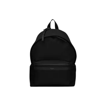 SAINT LAURENT City Fabric Backpack Men's Black