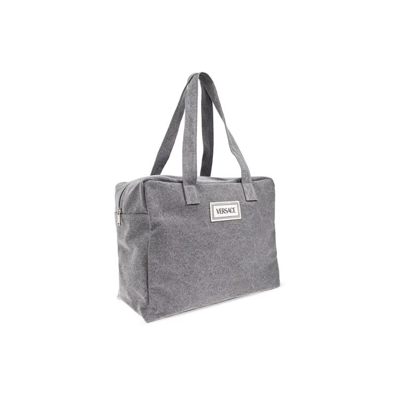 FANSIZHE 90S VINTAGE Cotton Tote Bag Shopping Bag Shoulder Bags Women's Gray-1