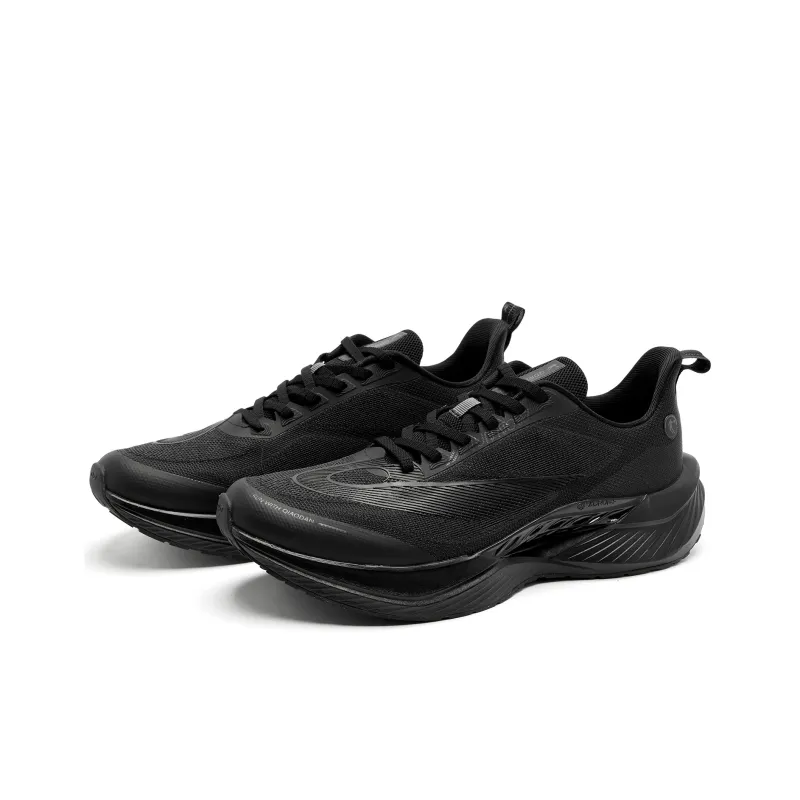 QIAODAN Cushioning Anti-Slip And Wear-Resistant Low-Top Casual Running Shoes Men's Black Lightning Gray-2
