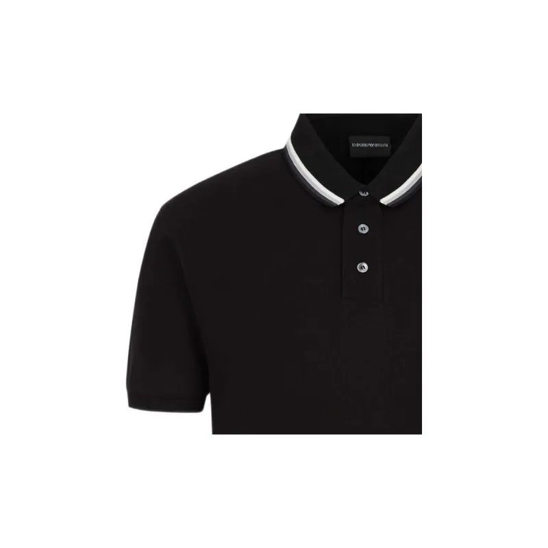 EMPORIO ARMANI Polo Shirts Men Black-4