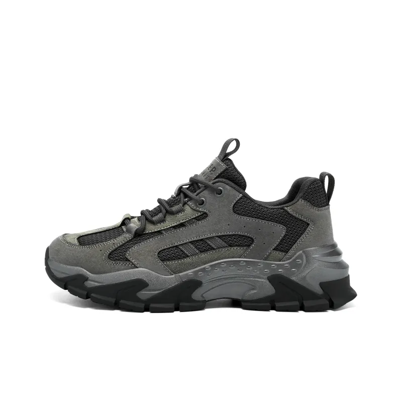 JEEP SPIRIT Chunky Sneakers Men Low Top Ancient City Gray-0