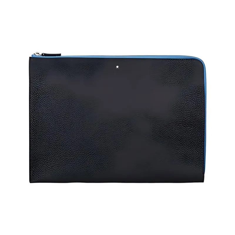 MONTBLANC Large Class Soft Leather Grain Texture Briefcases Clutches Men's Black-0