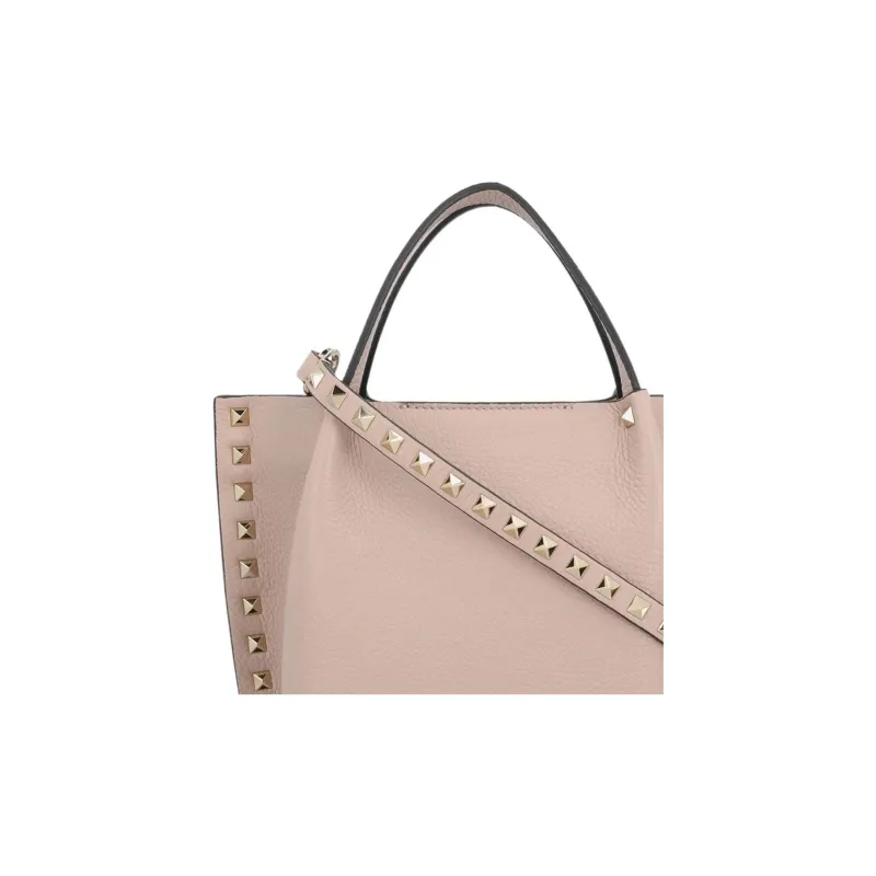 Valentino Rockstud Calfskin Tote Bag, Shopping Bag, Crossbody Bag, Handbag Women's-3