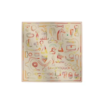 HERMES Cashmere, Mulberry Silk Shawls Women's Beige