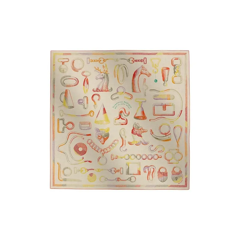 HERMES Cashmere, Mulberry Silk Shawls Women's Beige-0