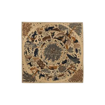 HERMES Cashmere, Silk Knit Scarves Women's Brown