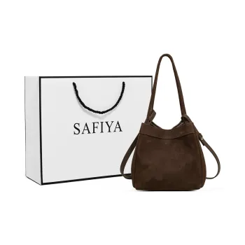 Safiya Cow Leather With Synthetic Leather Handbag Trumpets Women's Multicolor