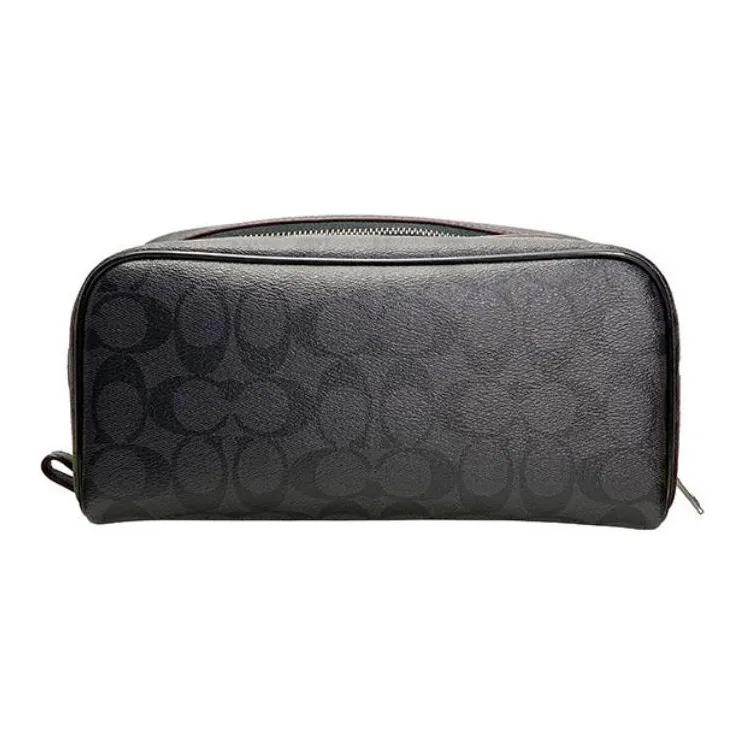 COACH Travel Kit Toiletry Bags Black Gray Color-3