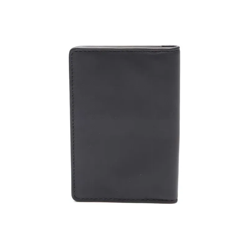 COACH Cow Leather Card Clip Wallets Card Holders Mini Men's Dark Blue-1