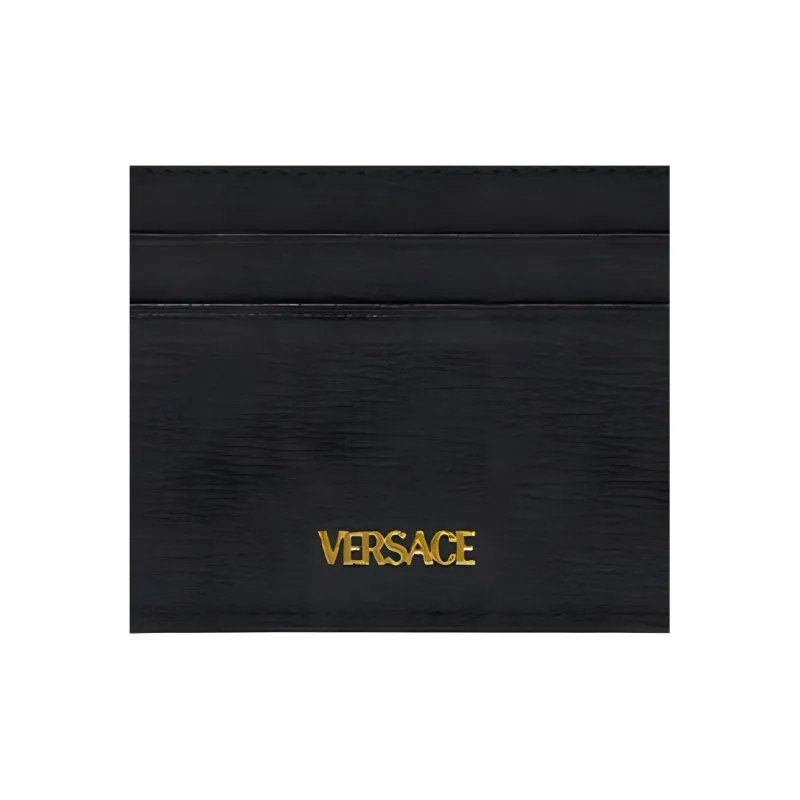 FANSIZHE MEDUSA BIGGIE Series Goatskin Card Holder Regular Men's Black & Gold-4