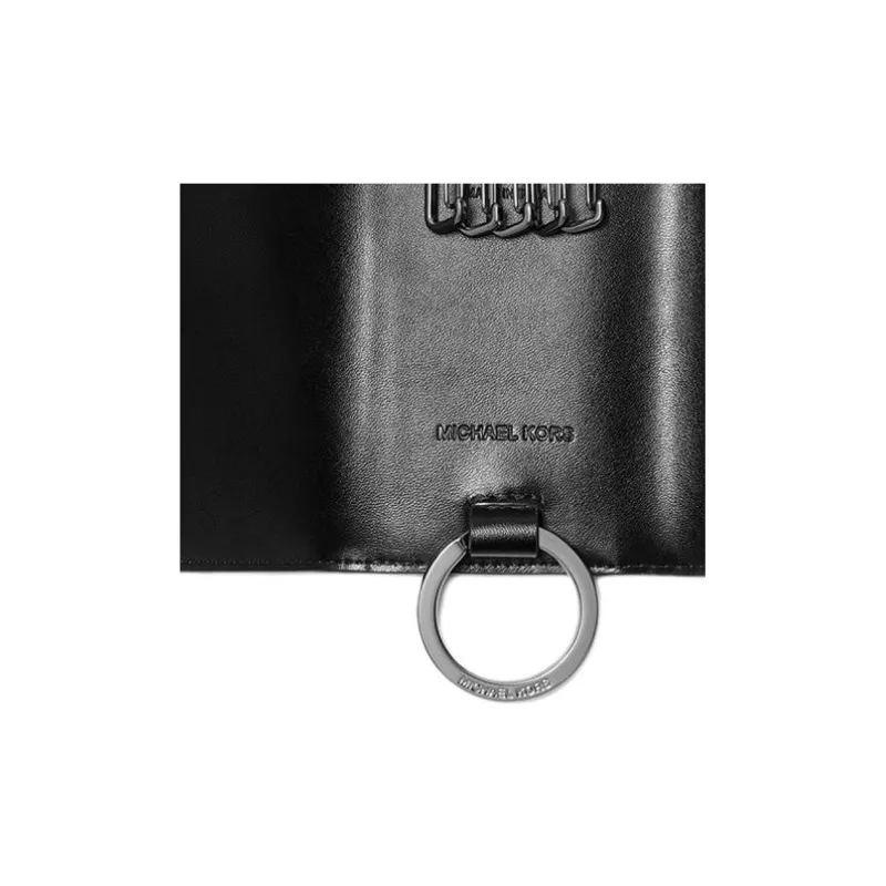 MICHAEL KORS Coated Canvas Key Pouch Men's Black-3