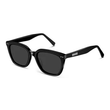 LOHO Plate Frame Square Street Travel UV Protection Photography Sunglasses Unisex Black Milk Tea Camel