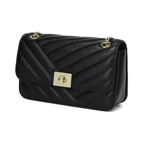 COOGI Synthetic Leather Combo Crossbody Bag Makeup Bag Shoulder Bag Women's Black/White/Light Khaki-2