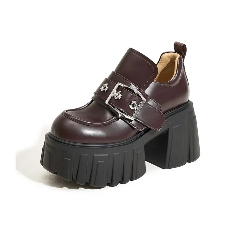 Milan Love Song Loafers 9CM Women's Black-7