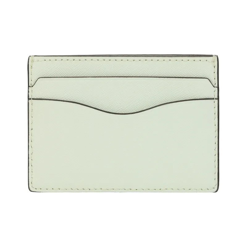 TORY BURCH Emerson Leather Card Holder Women's Light Green-2