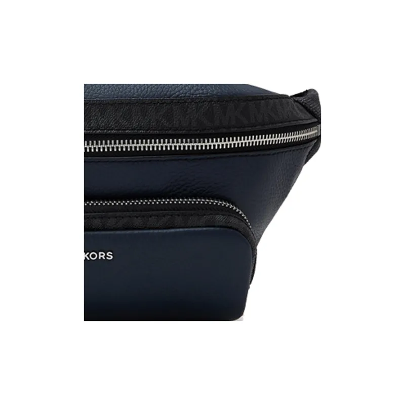 MICHAEL KORS MK Cooper Cow Leather Fanny Pack Men's Navy Blue/Black-4