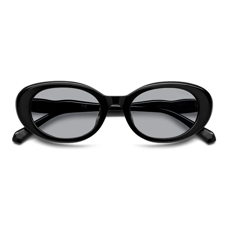 Polaroid Plate Frame Oval Sunglasses Unisex-2