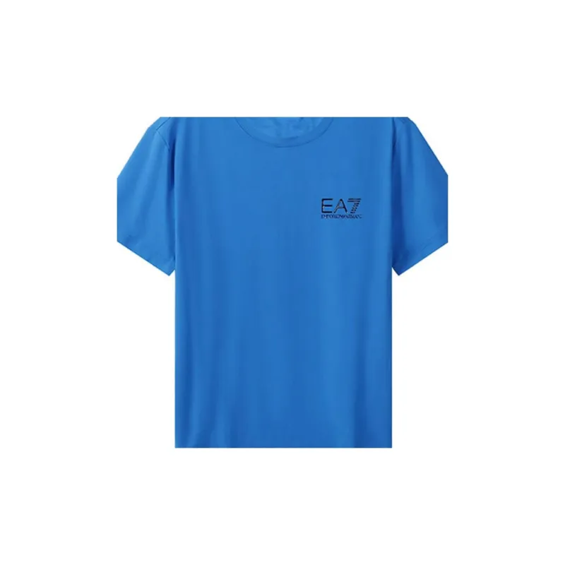 EMPORIO ARMANI T Shirts Men Sky Blue-4