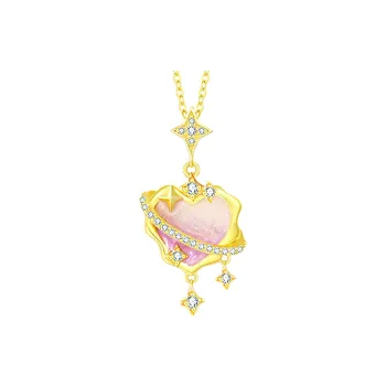 WINY 925 Sterling Silver Necklaces Women's Pink
