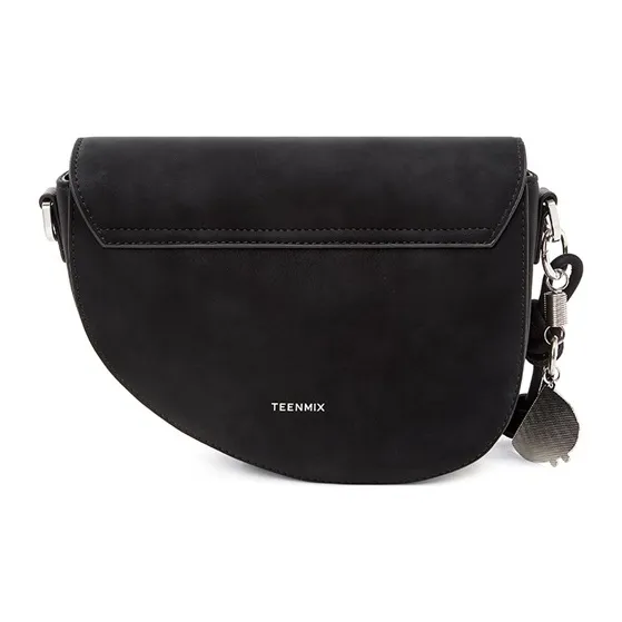 Teenmix Split Cow Leather Saddle Bag, Crossbody Bag, Shoulder Bag Trumpets Women's Coffee/Brown/Latte/Black-24