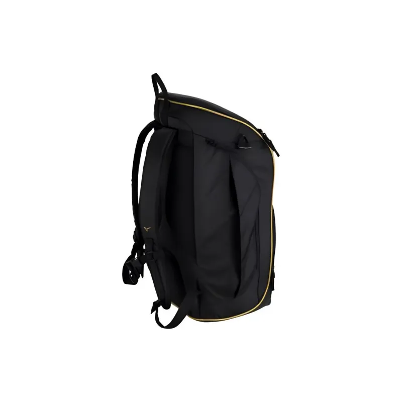 Mizuno Synthetic Leather Backpack Unisex Black & Gold-2