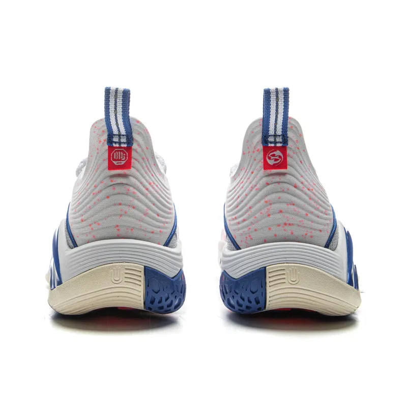 LiNing Cushioned Slip-Resistant Breathable Rebound Low-Top Outdoor Performance Basketball Shoes Men's Standard White-5