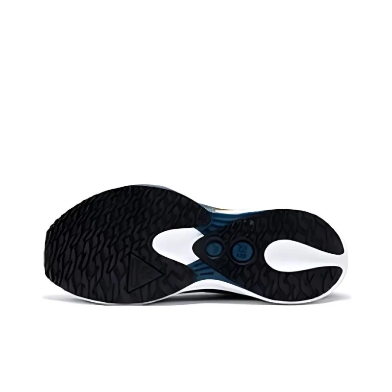 361° Cushioning Anti-Slip And Wear-Resistant Low-Top Sprint Running Shoes Men's Black Blue-2