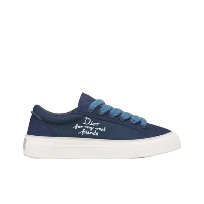 DIOR B33 Spin Dior And Hylton Nel Low Top Skateboard Shoes Men's Blue Limited Edition Numbered Edition-1