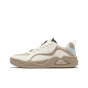 Erke Cloud Book Wear Resistant Slip Resistant Low Top Skateboard Shoes Men's Light Linen Microcrystal White