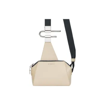 GIVENCHY Antigona Cow Leather Shoulder Bag Crossbody Bag Mini Men's Light Brown