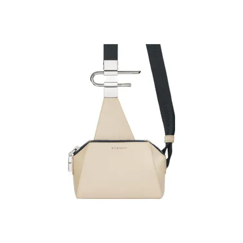 GIVENCHY Antigona Cow Leather Shoulder Bag Crossbody Bag Mini Men's Light Brown