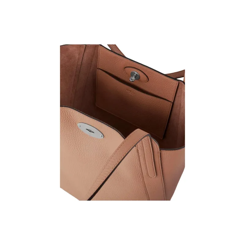 Mulberry Calfskin & Brass & Suede Tote Bag, Shopping Bag, Handbag, Shoulder Bag Women's Yellow-3