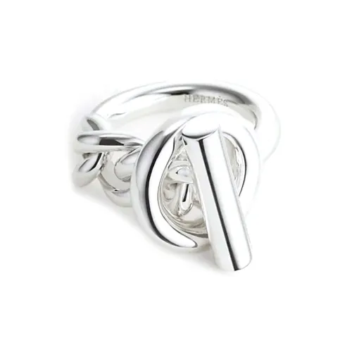 HERMES 925 Sterling Silver Rings Women's Silver