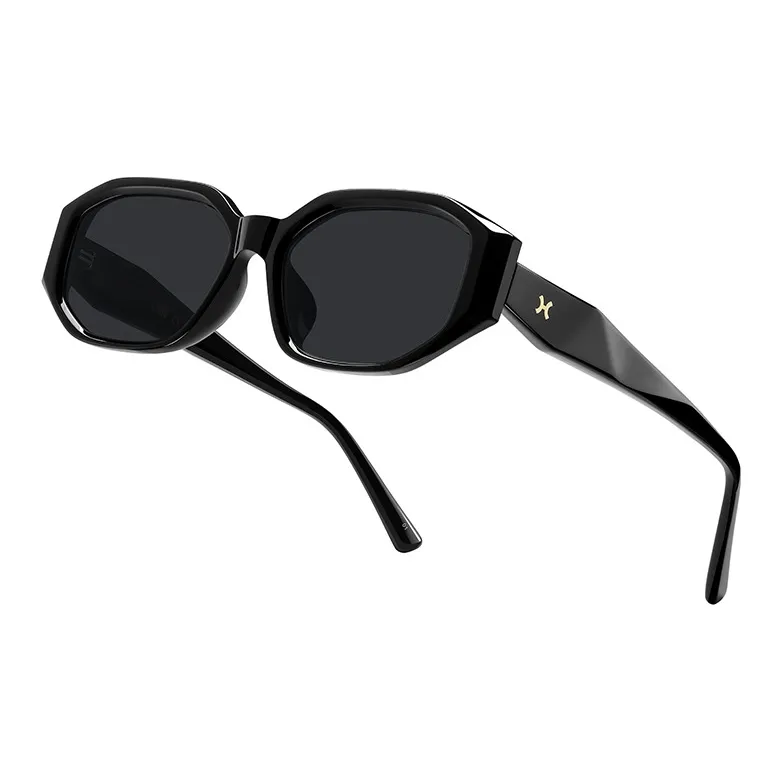 LOHO Plate Frame Irregular Shape Sunglasses Unisex-3