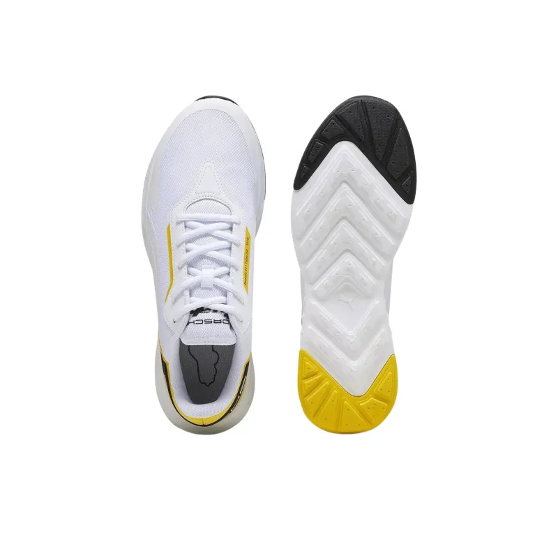 PUMA Porsche Anti Slip Wear Resistant Low Top Casual Running Shoes Men's White Yellow-3