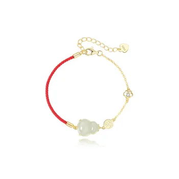 Lao Feng Xiang Hetian Jade Bracelets White Jade/Pale Greenish White Jade Women's