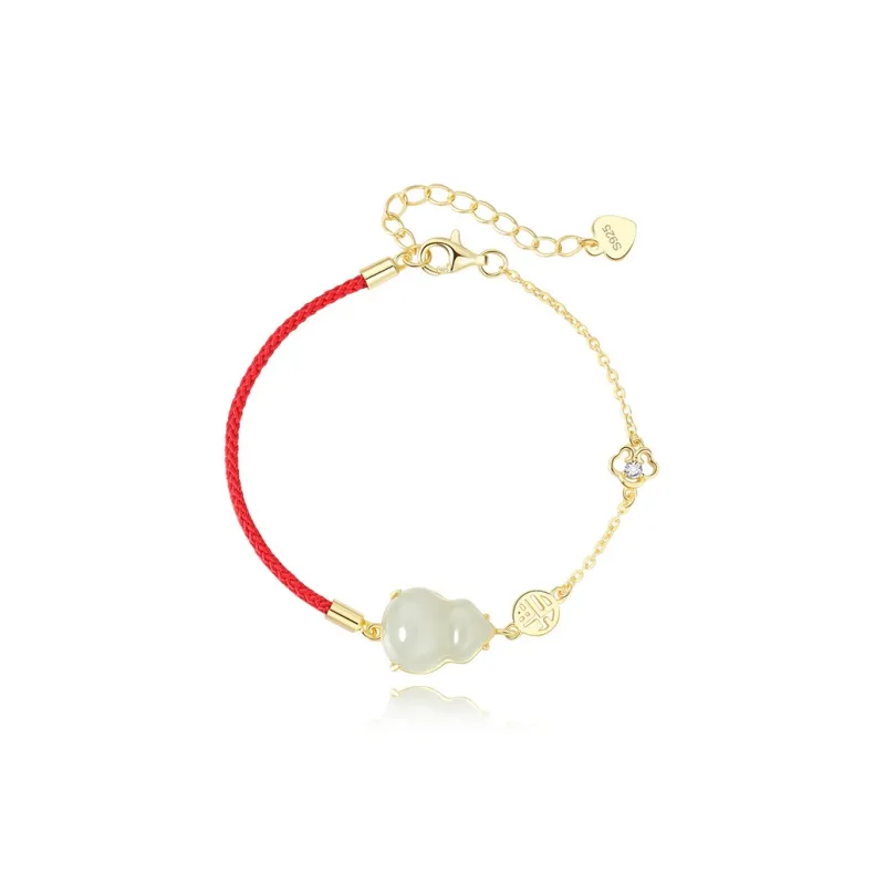 Lao Feng Xiang Hetian Jade Bracelets White Jade/Pale Greenish White Jade Women's-0