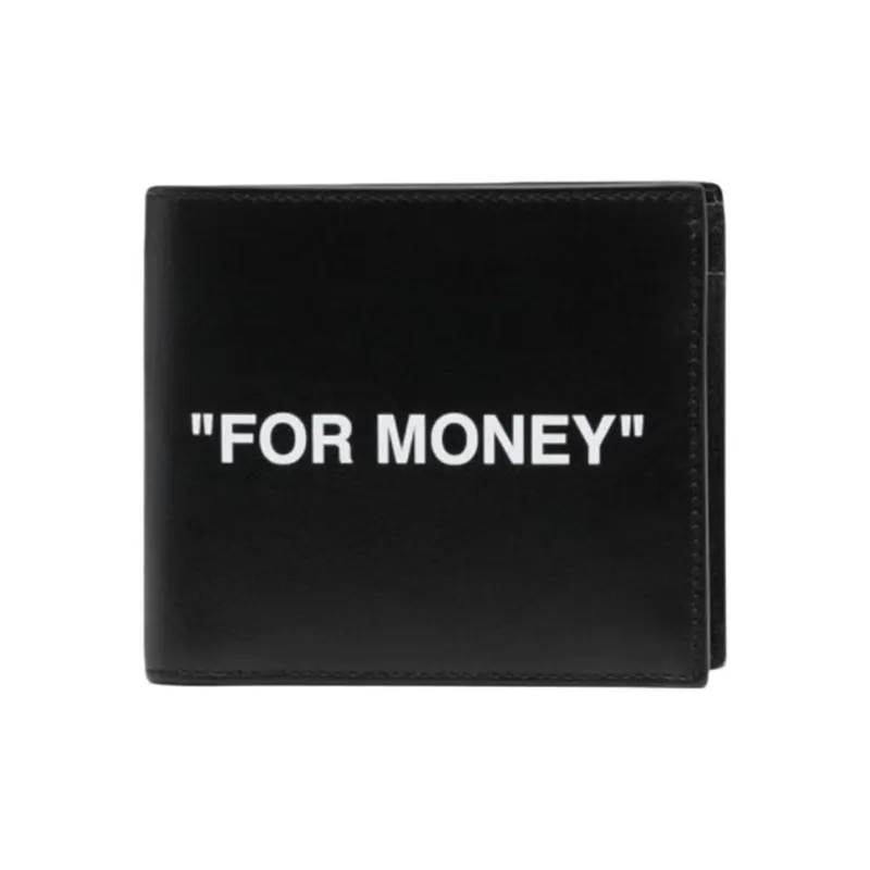 OFF WHITE Leather Wallet Men's Black-0