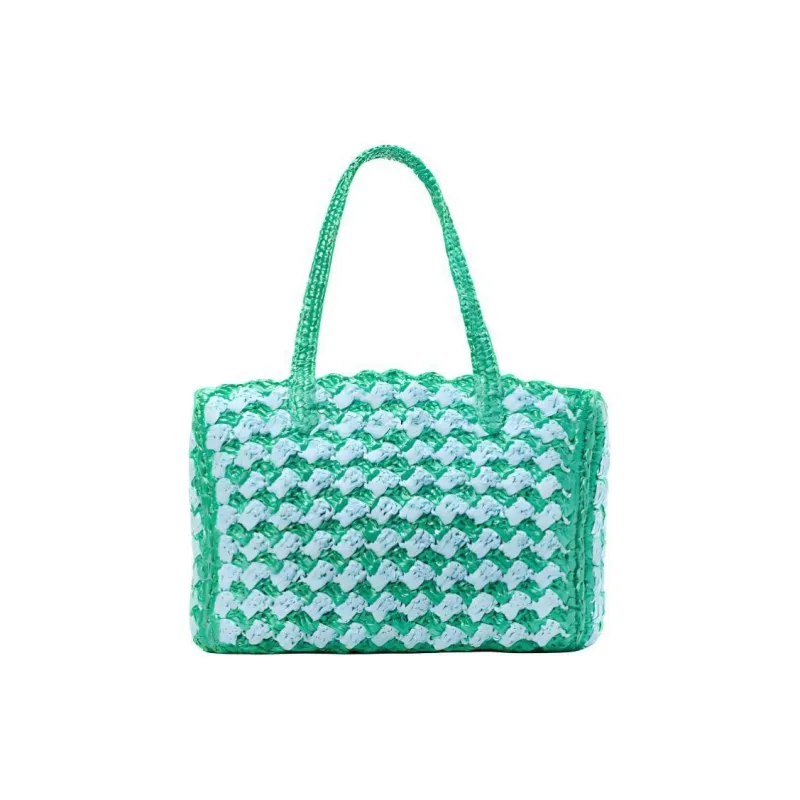 Kate Spade Manhattan Fabric Tote Bag Shopping Bag Handbag Shoulder Bag Medium Size Women's Grass Green-2