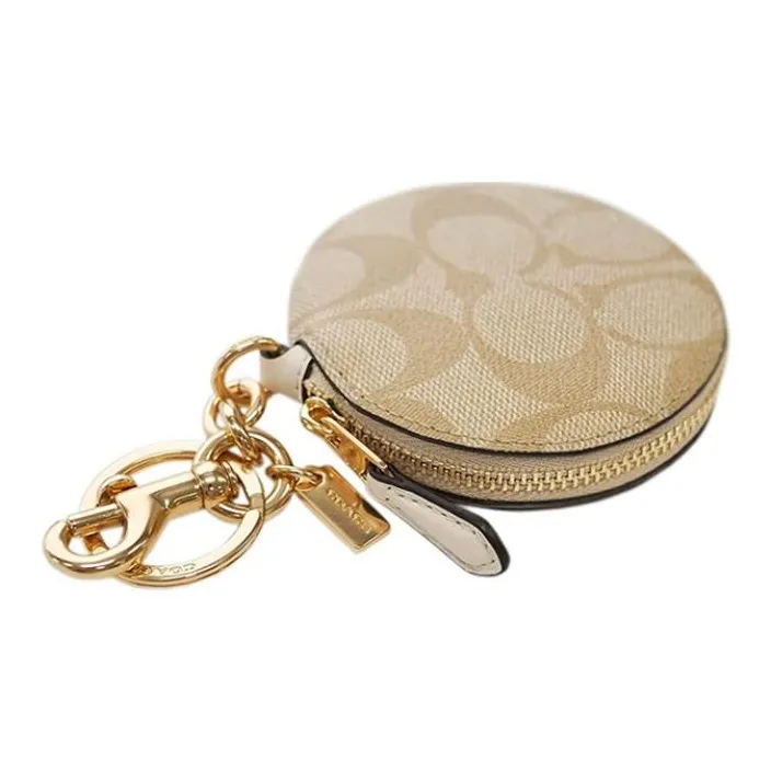 COACH PVC Clutch Coin Purse Women's Monogram Light Brown-1
