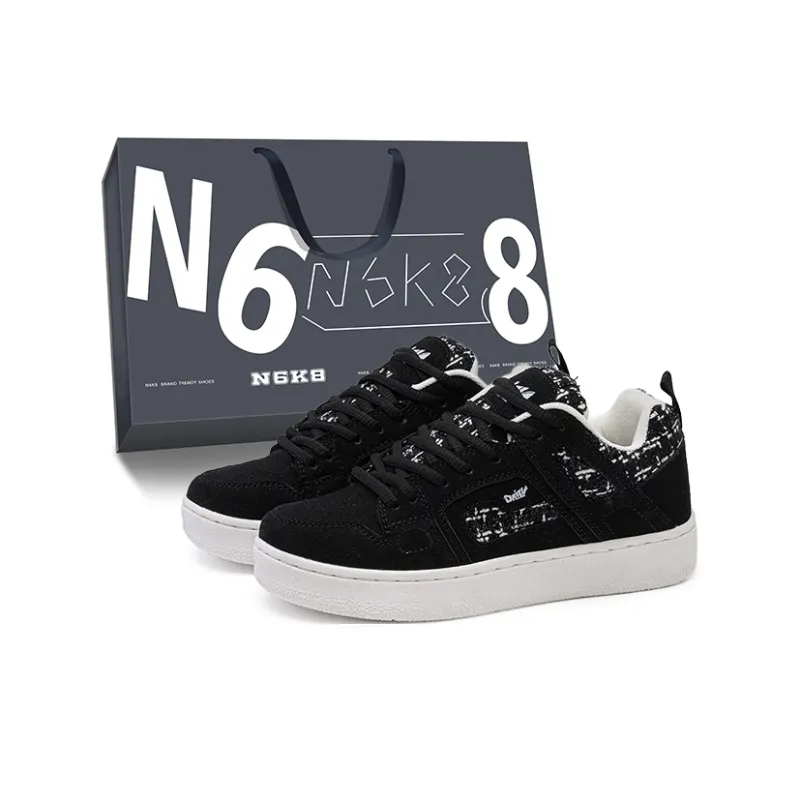 N6K8 Anti-Slip Wear-Resistant Low-Top Skateboard Shoes Unisex Blue-14