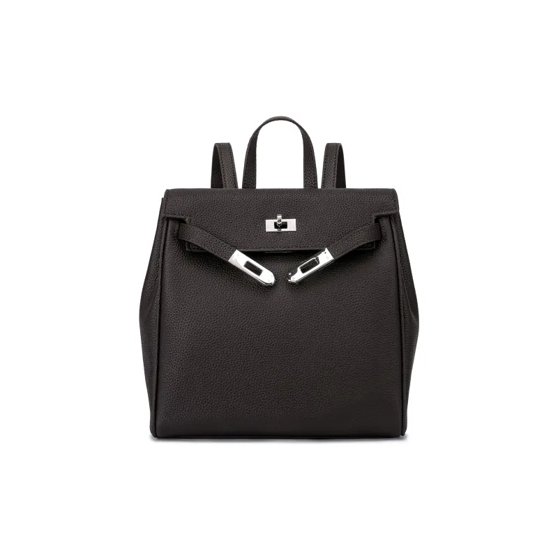 FAIRWHALE PU Backpack Regular Women's Black/Brown/Ebony-9